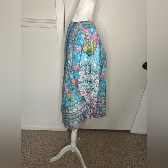 Tolani Multicolor Floral Top XXSP - Picture 4 of 7